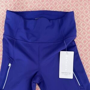 Athleta bright blue Rainer leggings. With tags. Size S/tall.